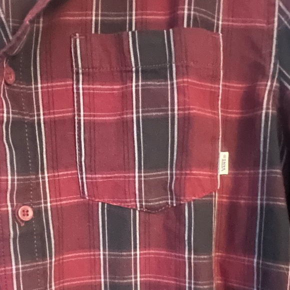 Men’s Vans Long-Sleeve Plaid Button Down Shirt - Picture 2 of 7